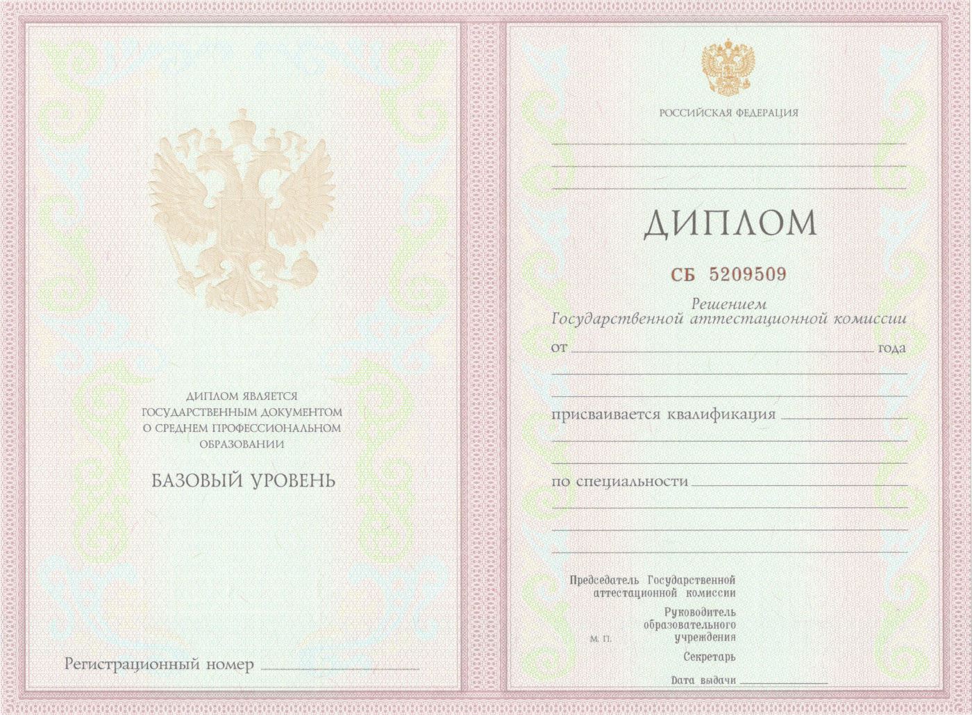 Диплом колледжа с 2004 по 2007 годы